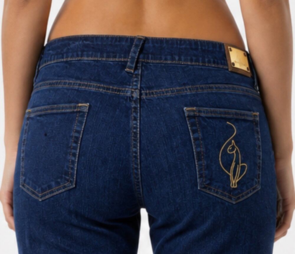 Baby Phat Logo Jean Women Plus Size 22 Dark Wash Bootcut Stretch Y2K Flare Denim